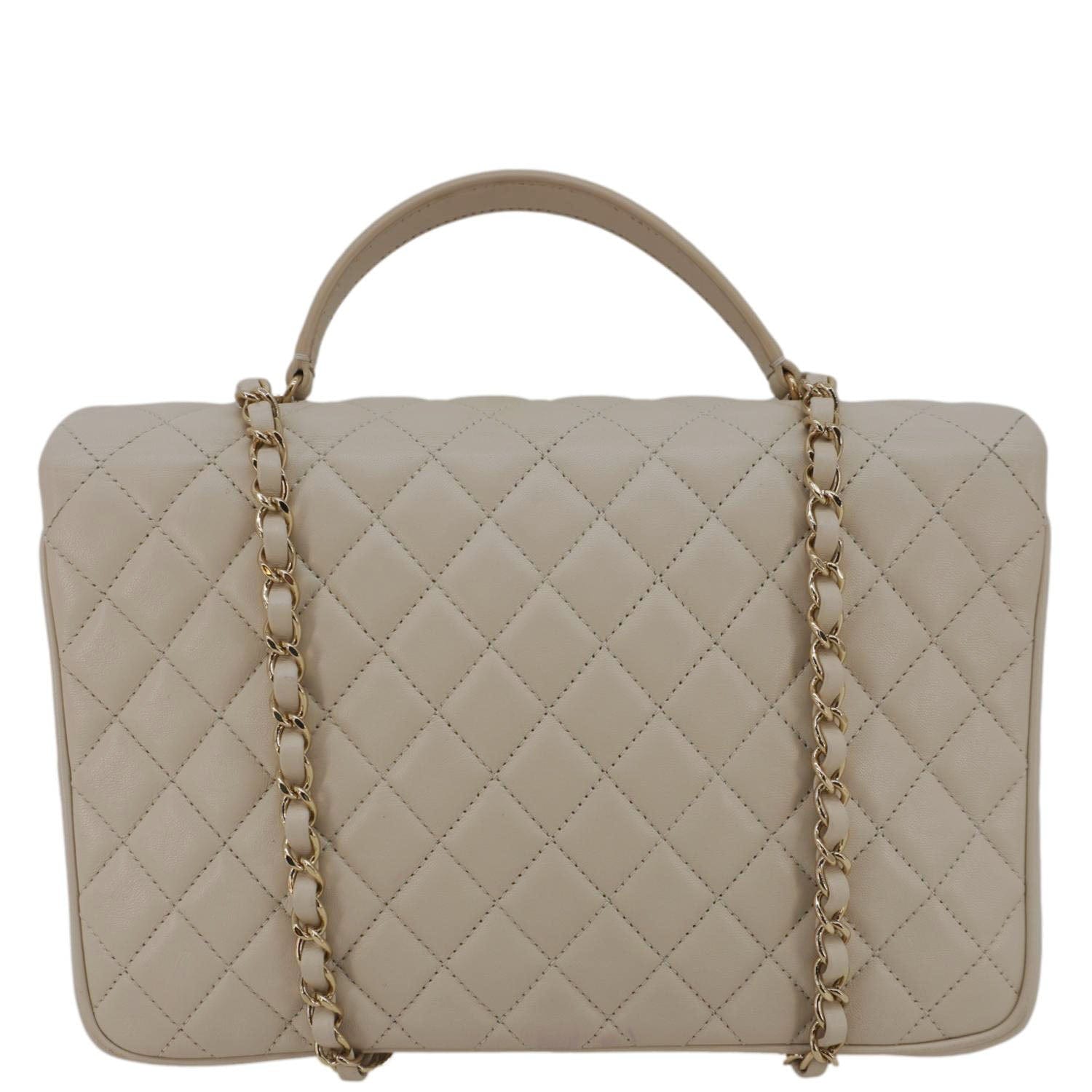Chanel Citizen Chic Flap Medium Quilted Leather Crossbody Bag White