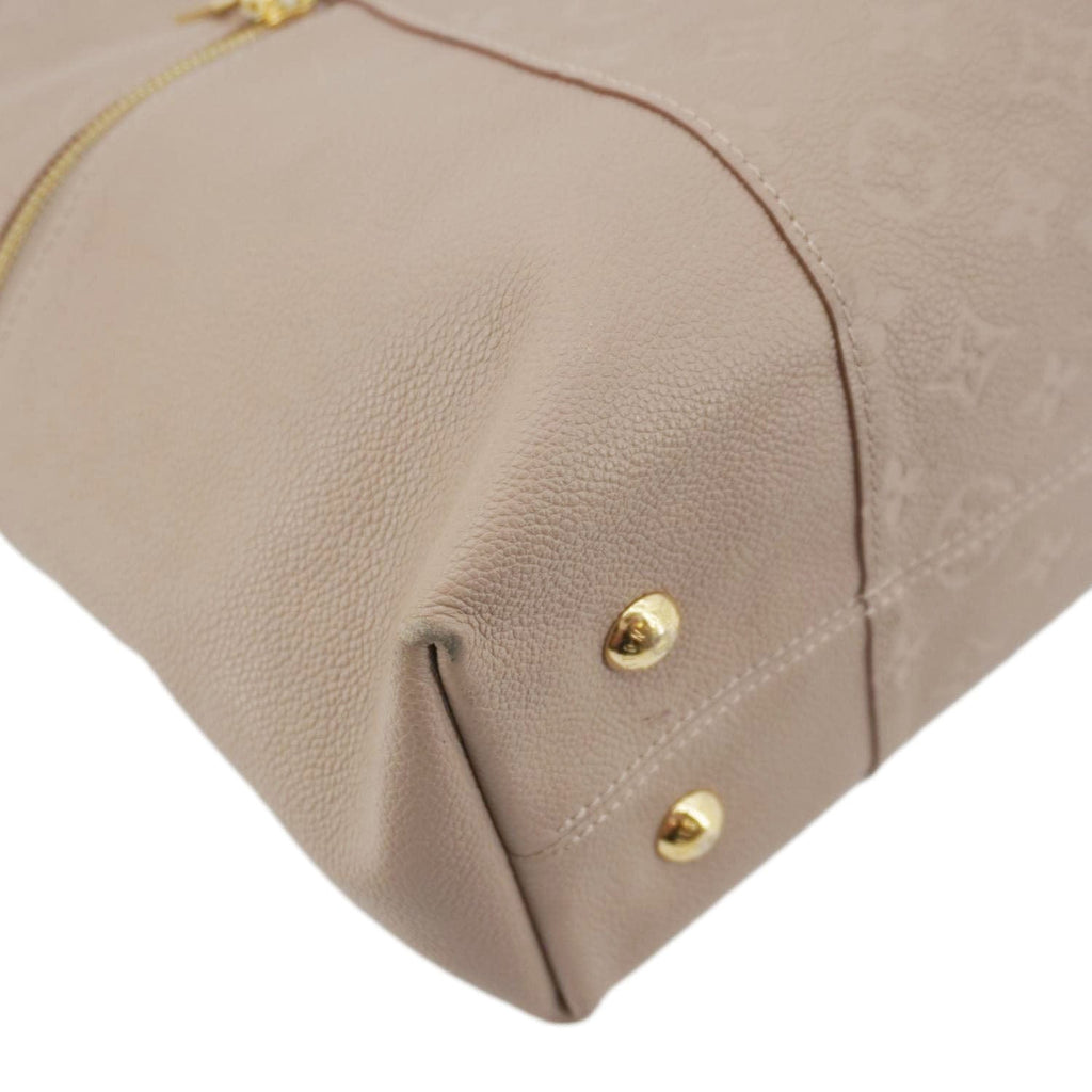 LOUIS VUITTON Melie Monogram Empreinte Leather Hobo Shoulder Bag Beige