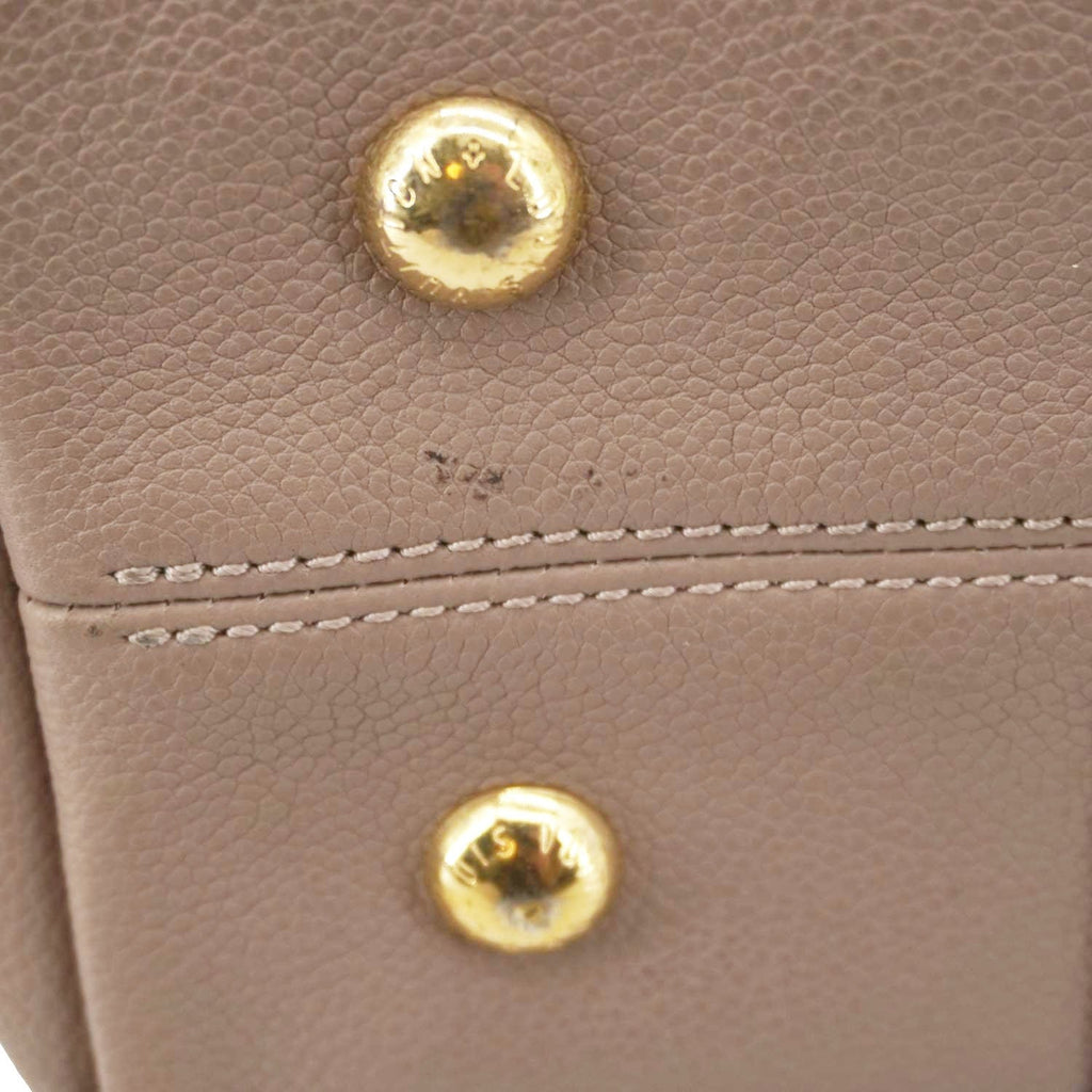 LOUIS VUITTON Melie Monogram Empreinte Leather Hobo Shoulder Bag Beige
