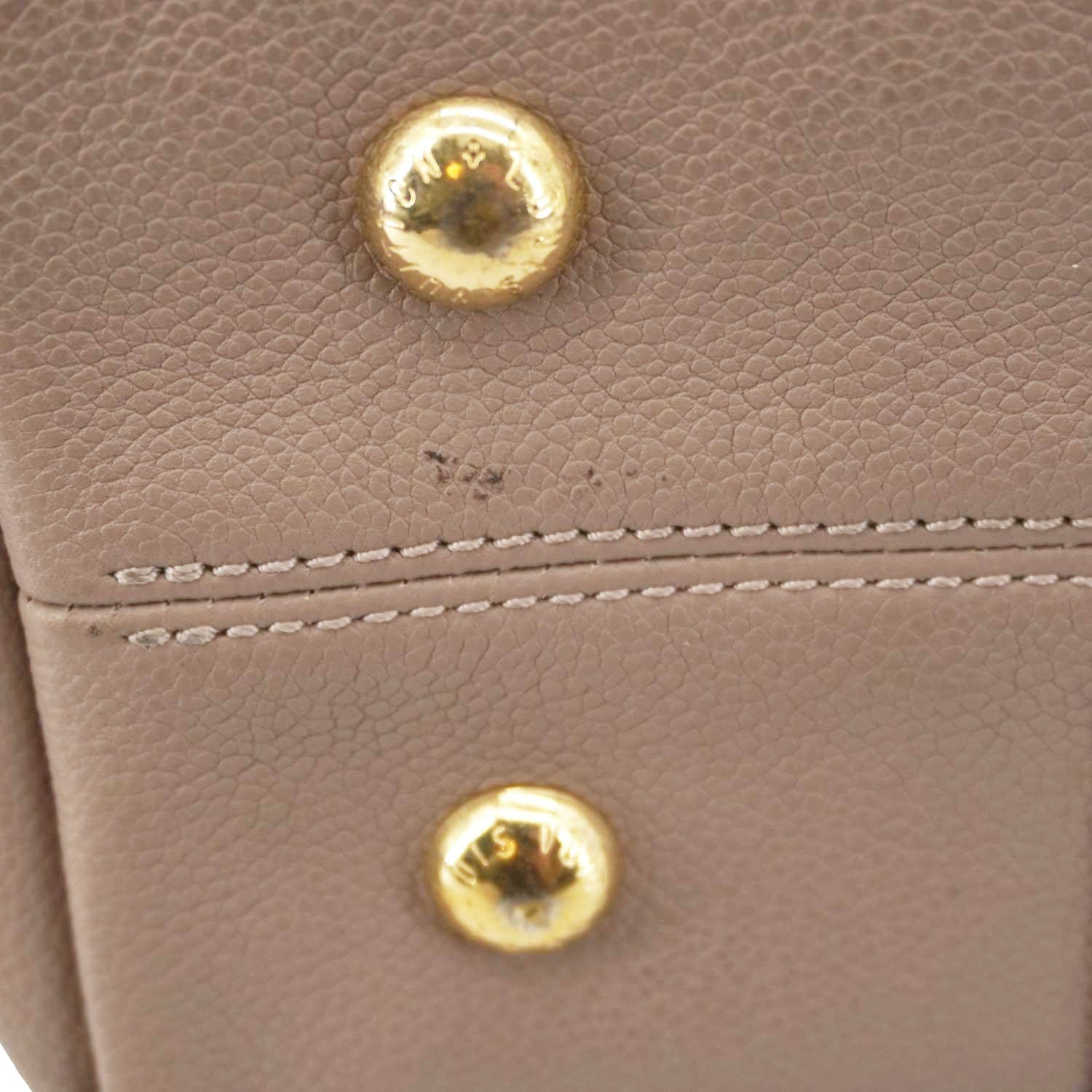 LOUIS VUITTON Melie Monogram Empreinte Leather Hobo Shoulder Bag Beige
