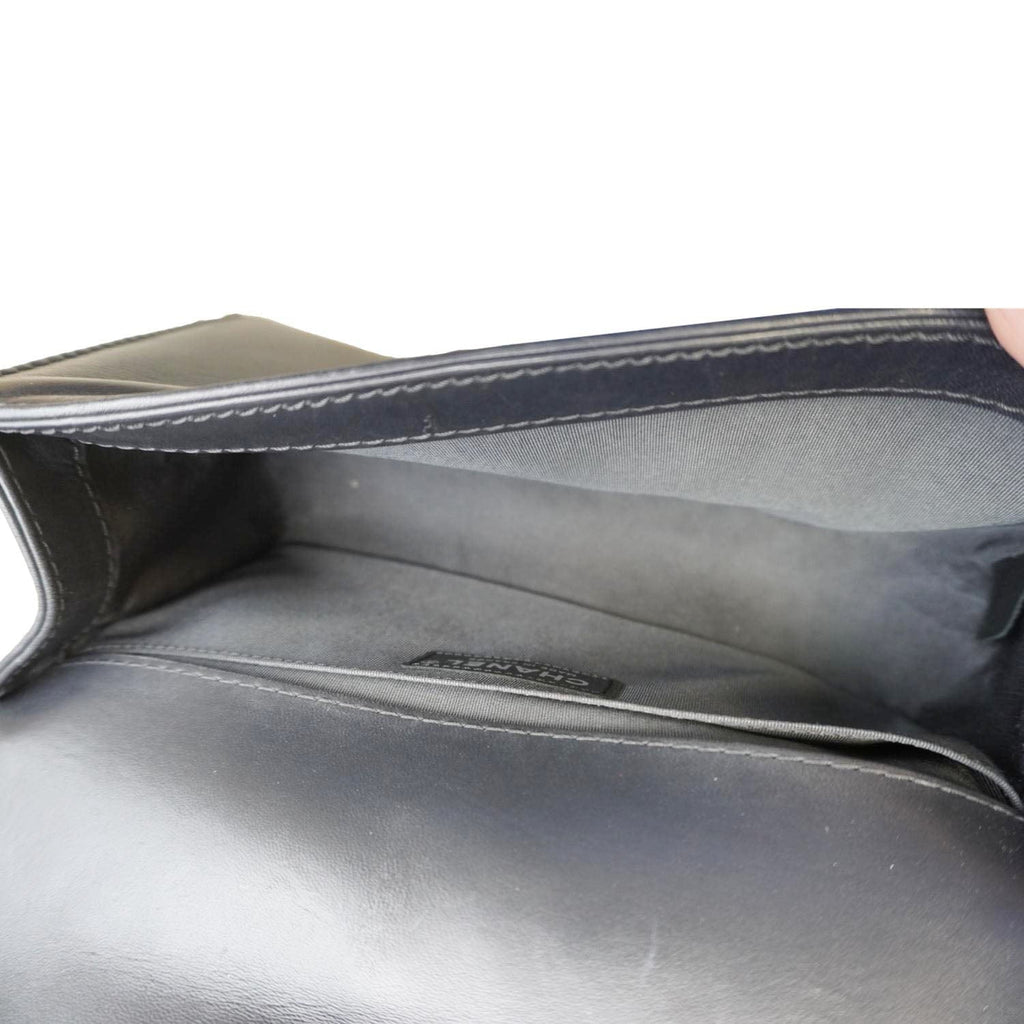 Chanel Celtic Boy Flap Leather Shoulder Bag Black