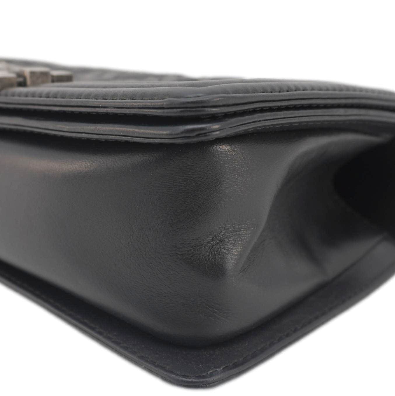 Chanel Celtic Boy Flap Leather Shoulder Bag Black