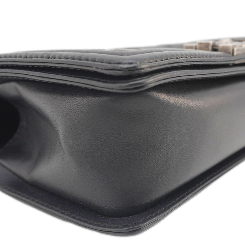 Chanel Celtic Boy Flap Leather Shoulder Bag Black