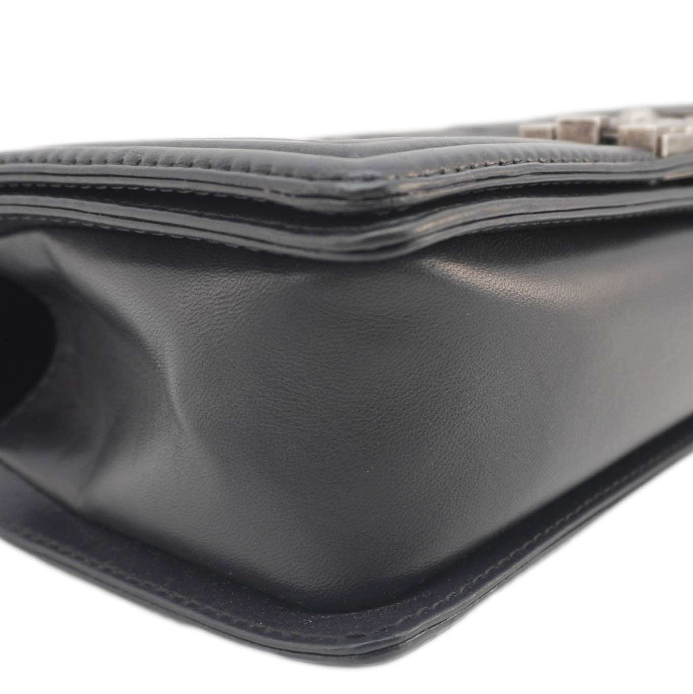 Chanel Celtic Boy Flap Leather Shoulder Bag Black