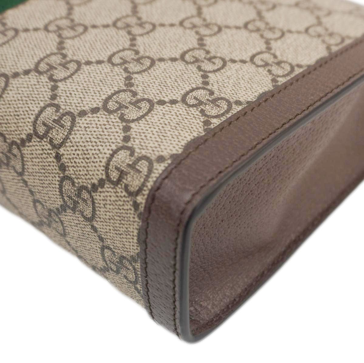 GUCCI Ophidia Gucci Supreme Canvas Zip Pouch Beige 625549