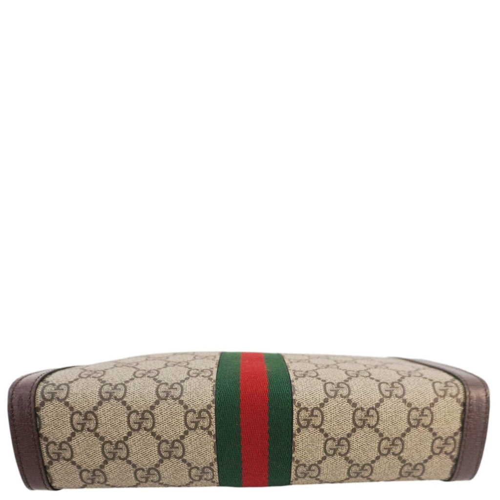 GUCCI Ophidia Gucci Supreme Canvas Zip Pouch Beige 625549