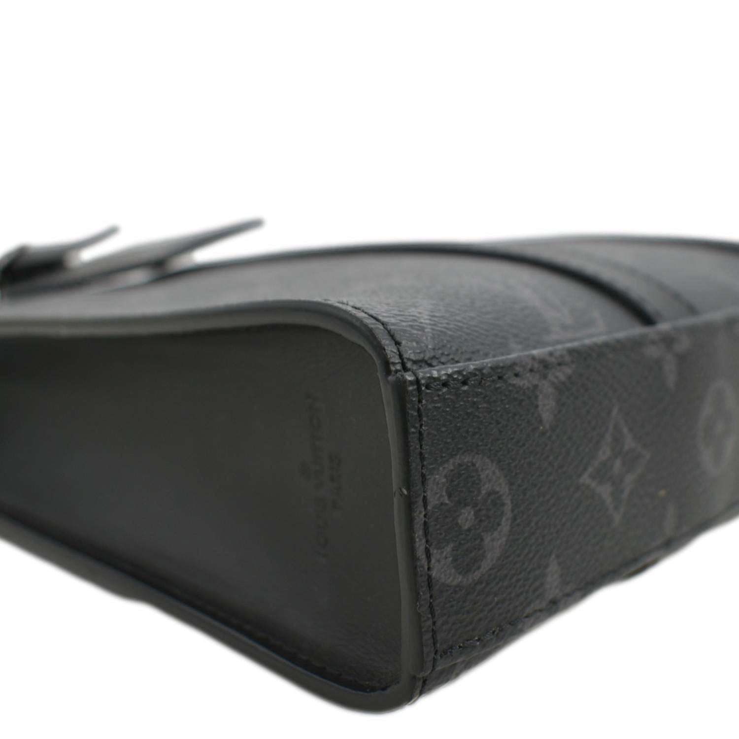 LOUIS VUITTON Sac Plat Monogram Eclipse Tote Shoulder Bag Black