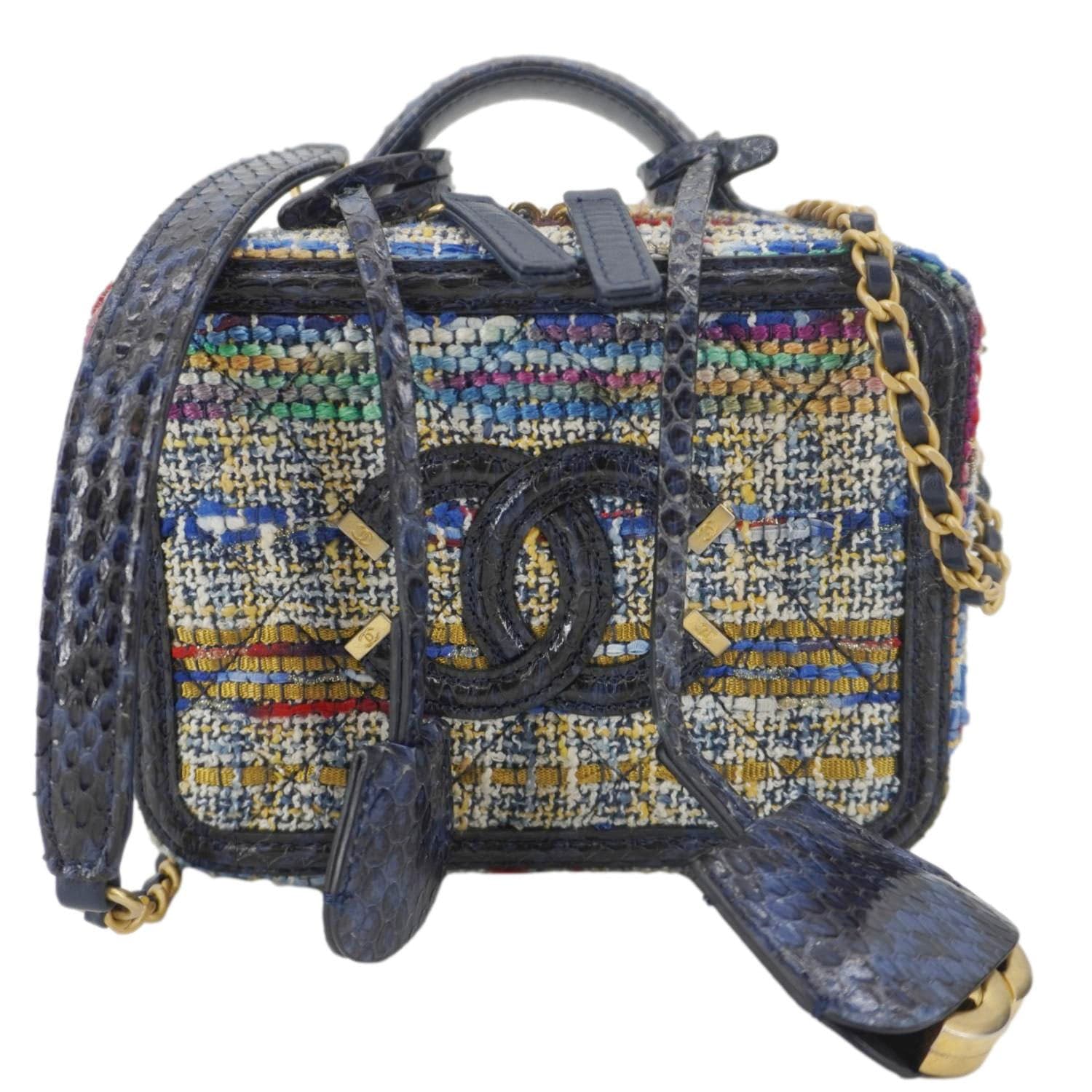 Chanel Filigree CC Small Tweed Vanity Case Multicolor
