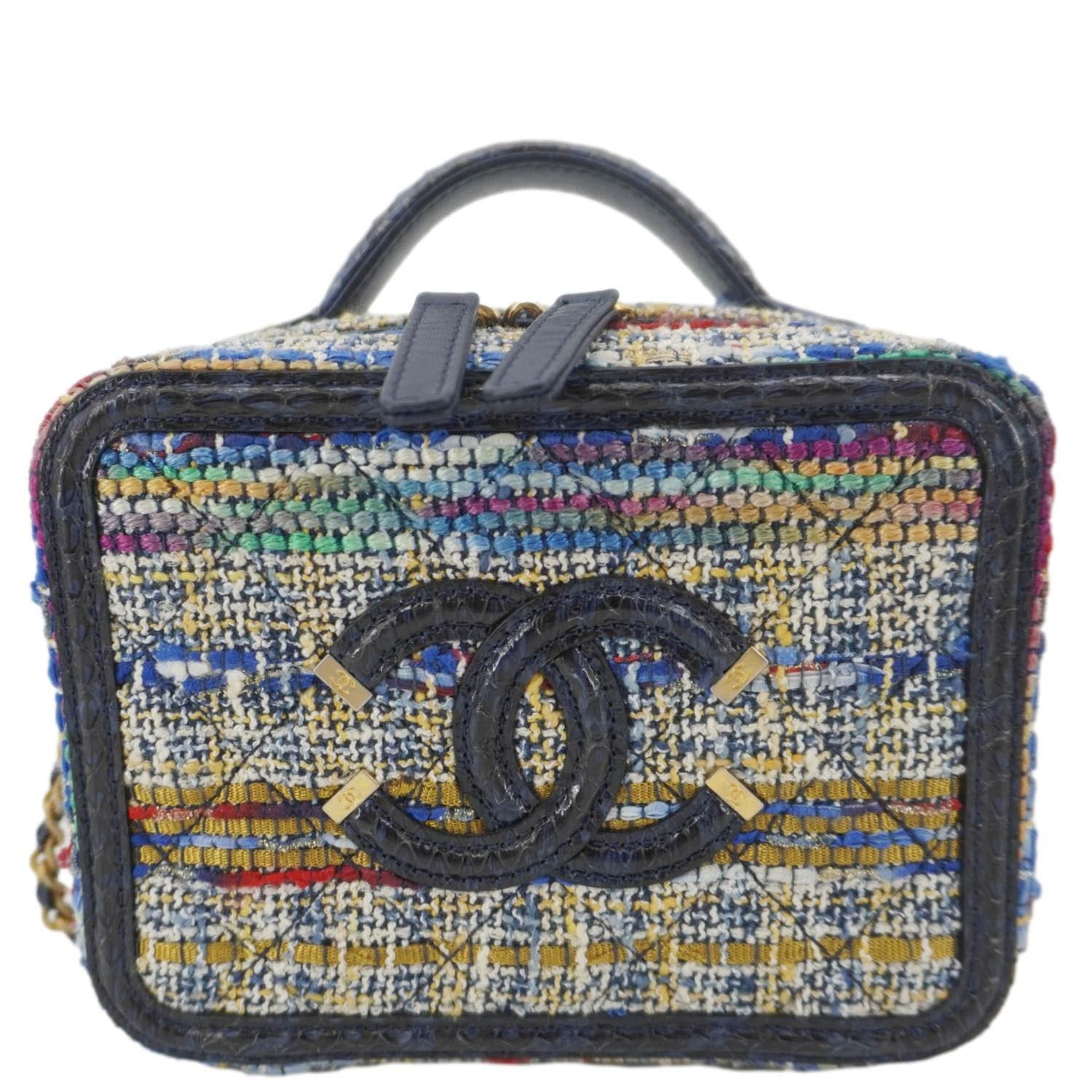 Chanel Filigree CC Small Tweed Vanity Case Multicolor