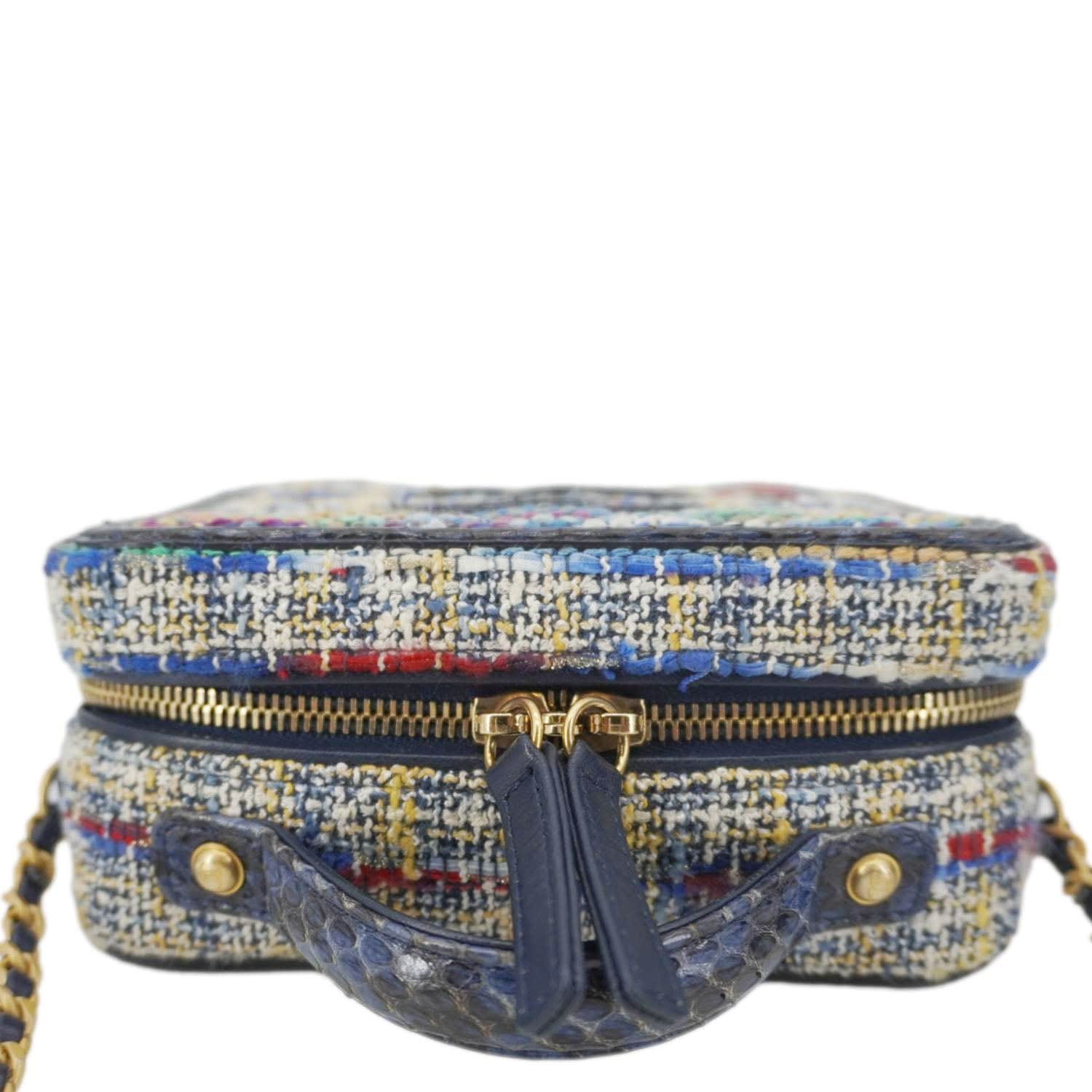 Chanel Filigree CC Small Tweed Vanity Case Multicolor