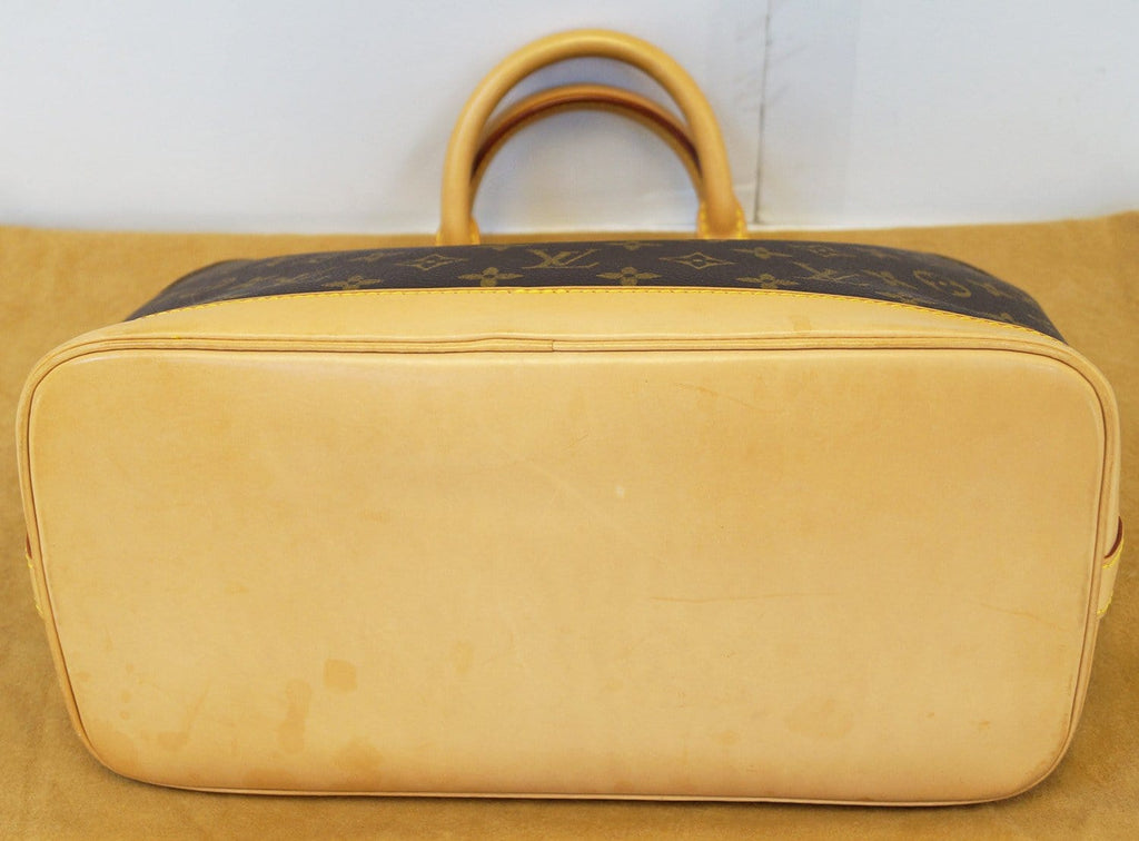 LOUIS VUITTON Monogram Canvas Alma Brown Satchel Handbag