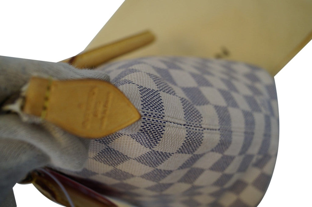 LOUIS VUITTON Damier Azur Canvas White Saleya PM Shoulder Bag - Final Call