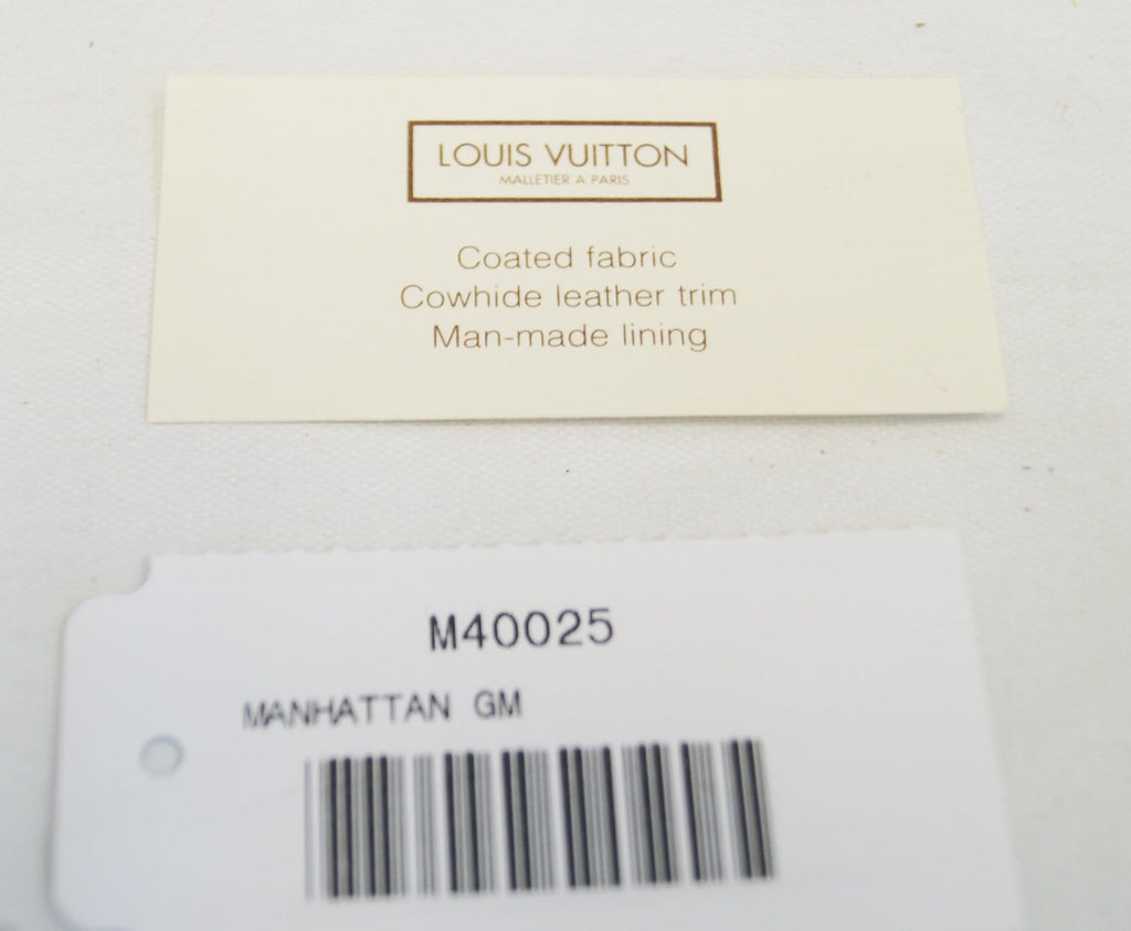 LOUIS VUITTON Manhattan GM Monogram Canvas Brown Satchel Bag