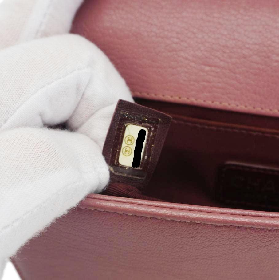 Chanel Duo Boy Flap Small Goatskin Leather Crossbody Bag Pink