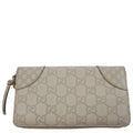 GUCCI Gucci Canvas Zippy Wallet White 323397