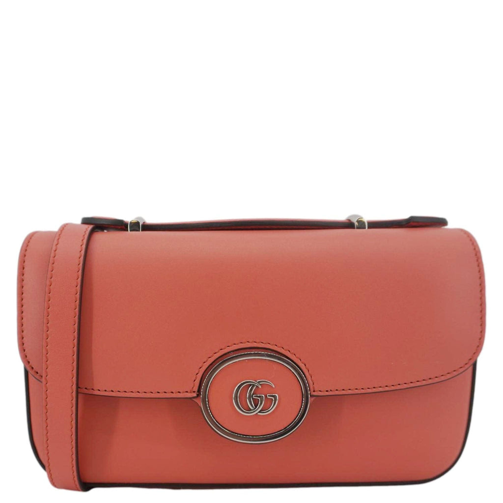 GUCCI Petite Gucci Mini Leather Chain Shoulder Bag Pink 739722