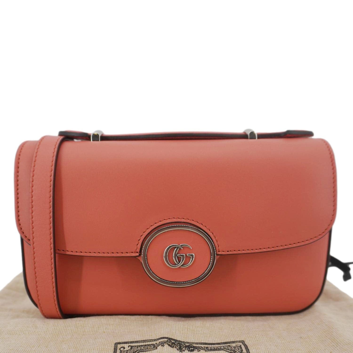 GUCCI Petite Gucci Mini Leather Chain Shoulder Bag Pink 739722