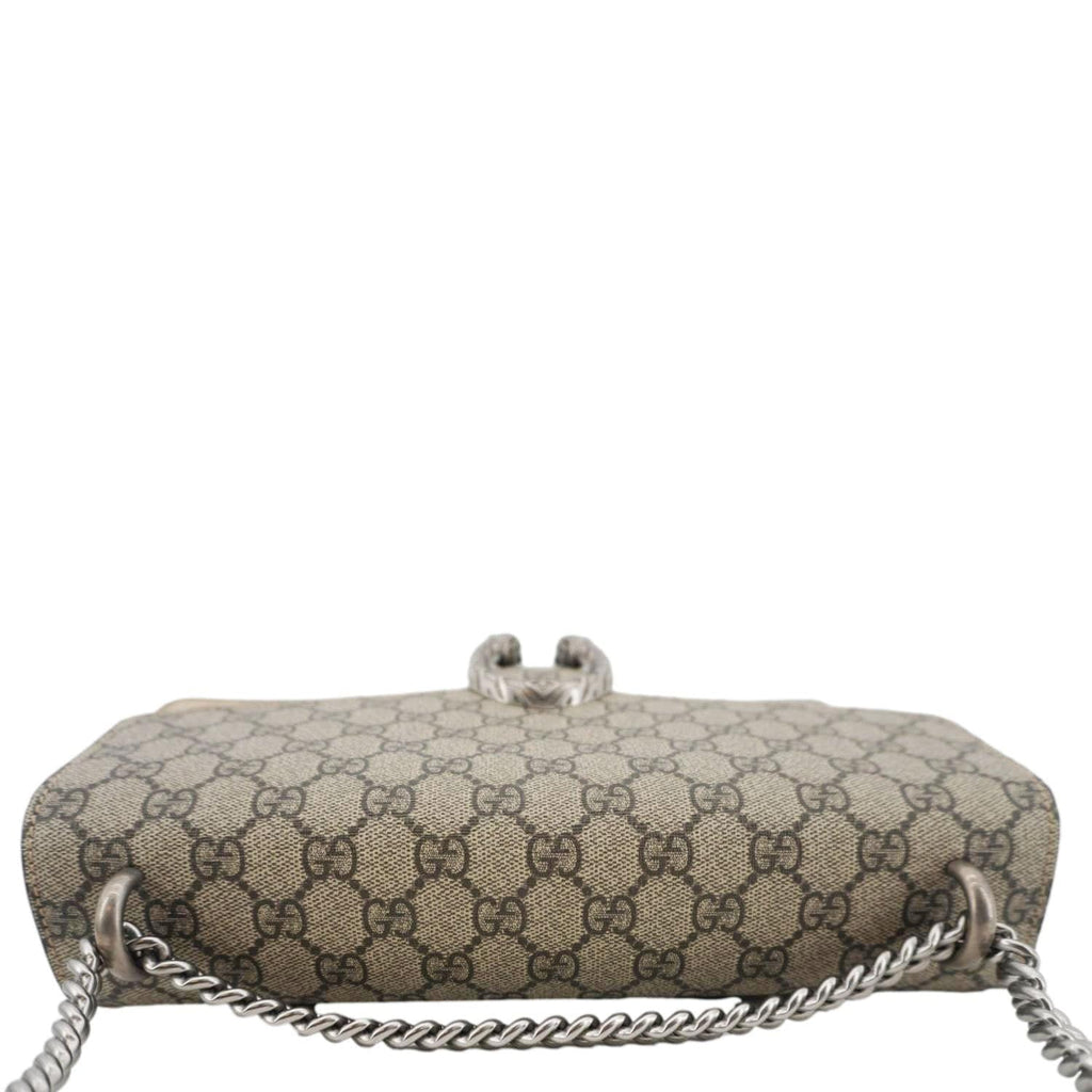GUCCI Dionysus Medium Gucci Supreme Monogram Shoulder Bag Beige 403348