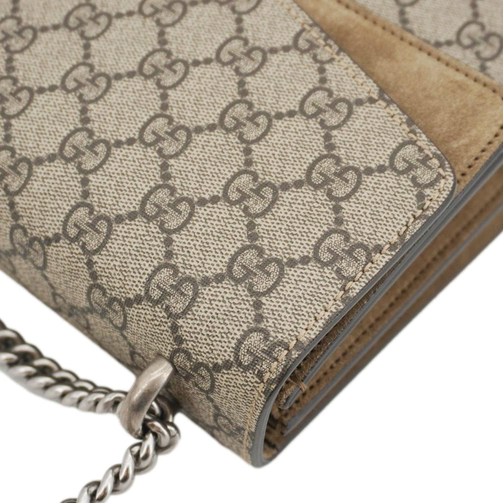 GUCCI Dionysus Medium Gucci Supreme Monogram Shoulder Bag Beige 403348