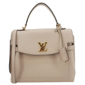 LOUIS VUITTON Lockme Ever MM Leather Shoulder Bag Greige