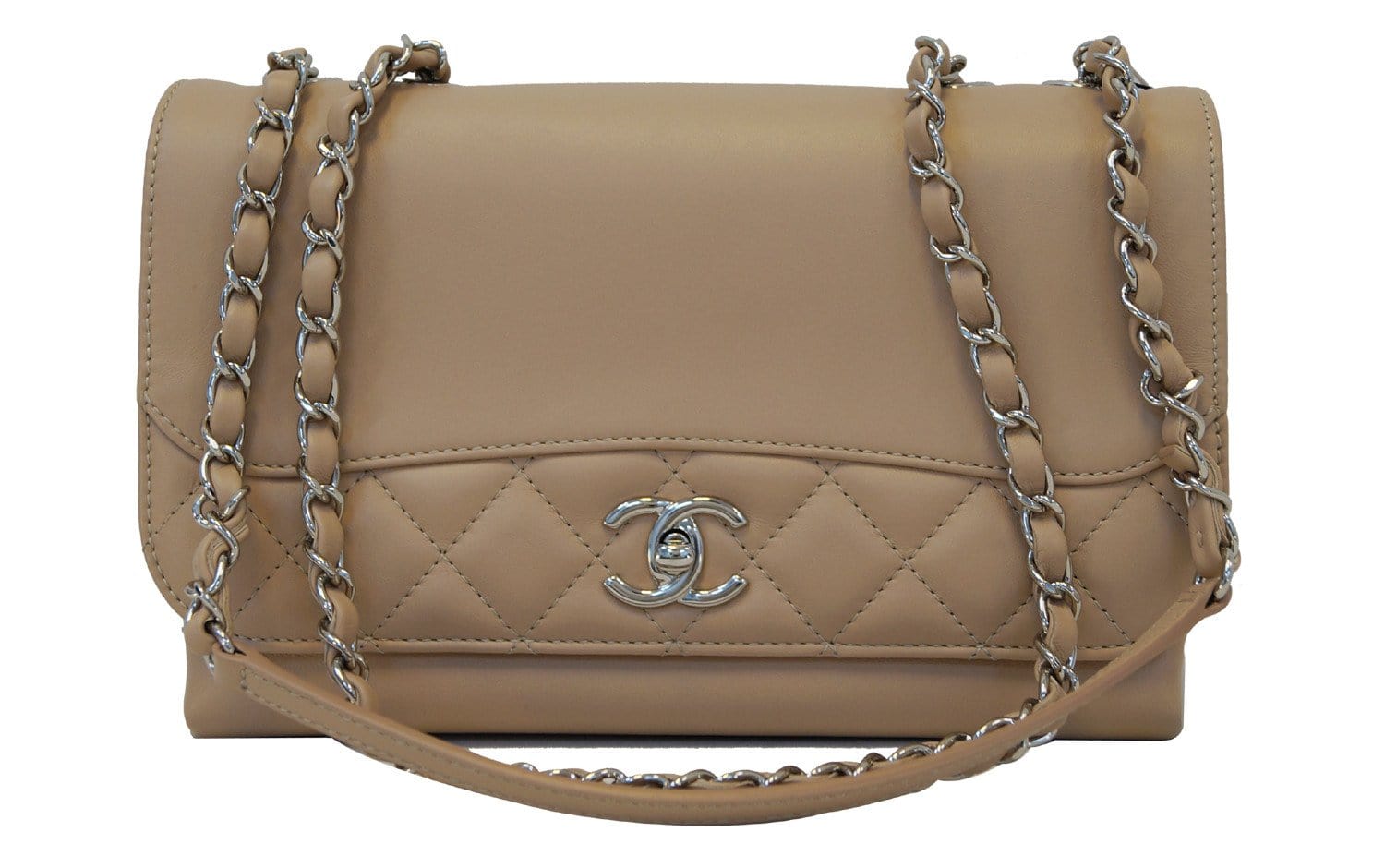 Chanel Rare CHANEL Classic Quilted Leather Double Chain CC Shoulder Bag