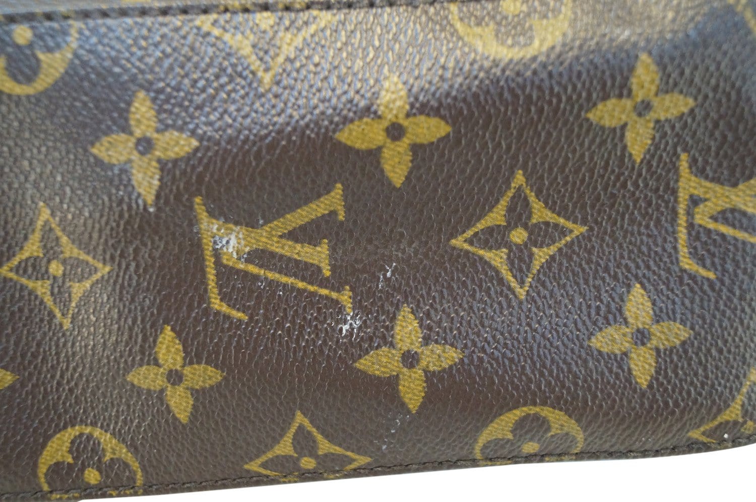 LOUIS VUITTON Monogram Canvas Looping Brown Satchel Handbag
