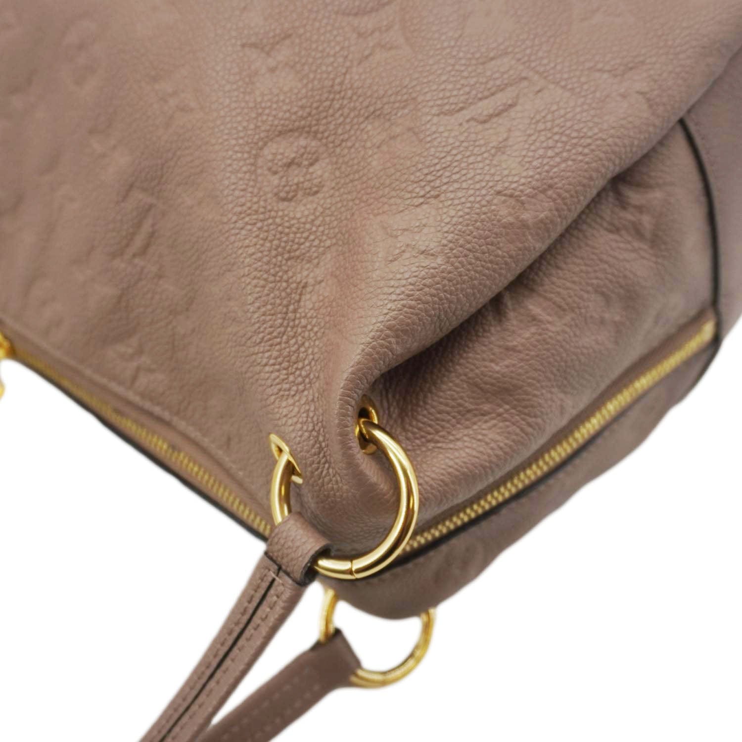 LOUIS VUITTON Ponthieu MM Empreinte Leather Shoulder Bag Taupe