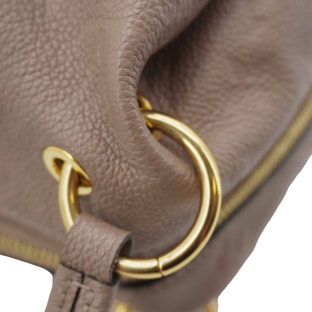 LOUIS VUITTON Ponthieu MM Empreinte Leather Shoulder Bag Taupe