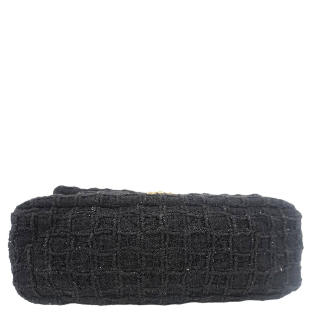 Chanel 19 Flap Medium Tweed Shoulder Bag Black