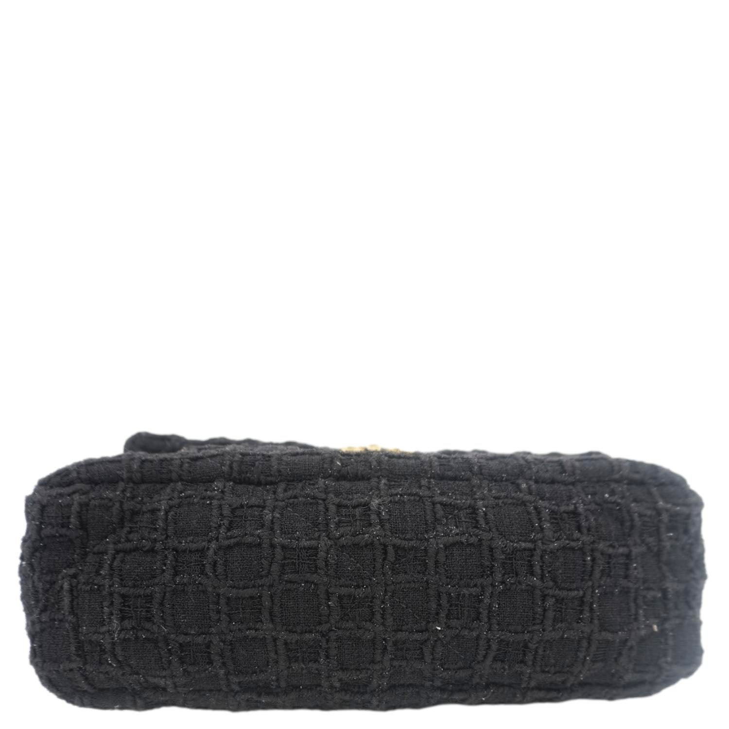 Chanel 19 Flap Medium Tweed Shoulder Bag Black