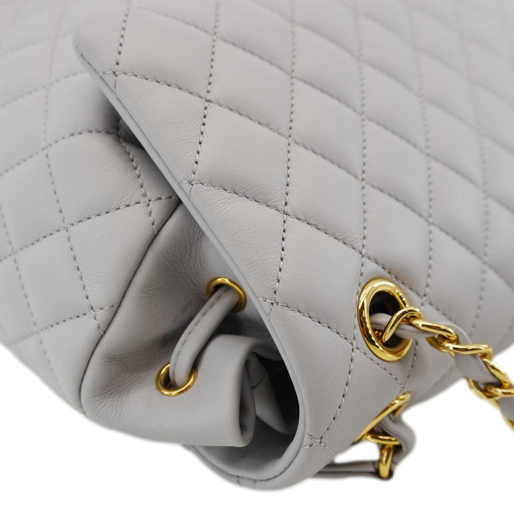 Chanel Urban Spirit Quilted Leather Backpack Bag Smokey Grey