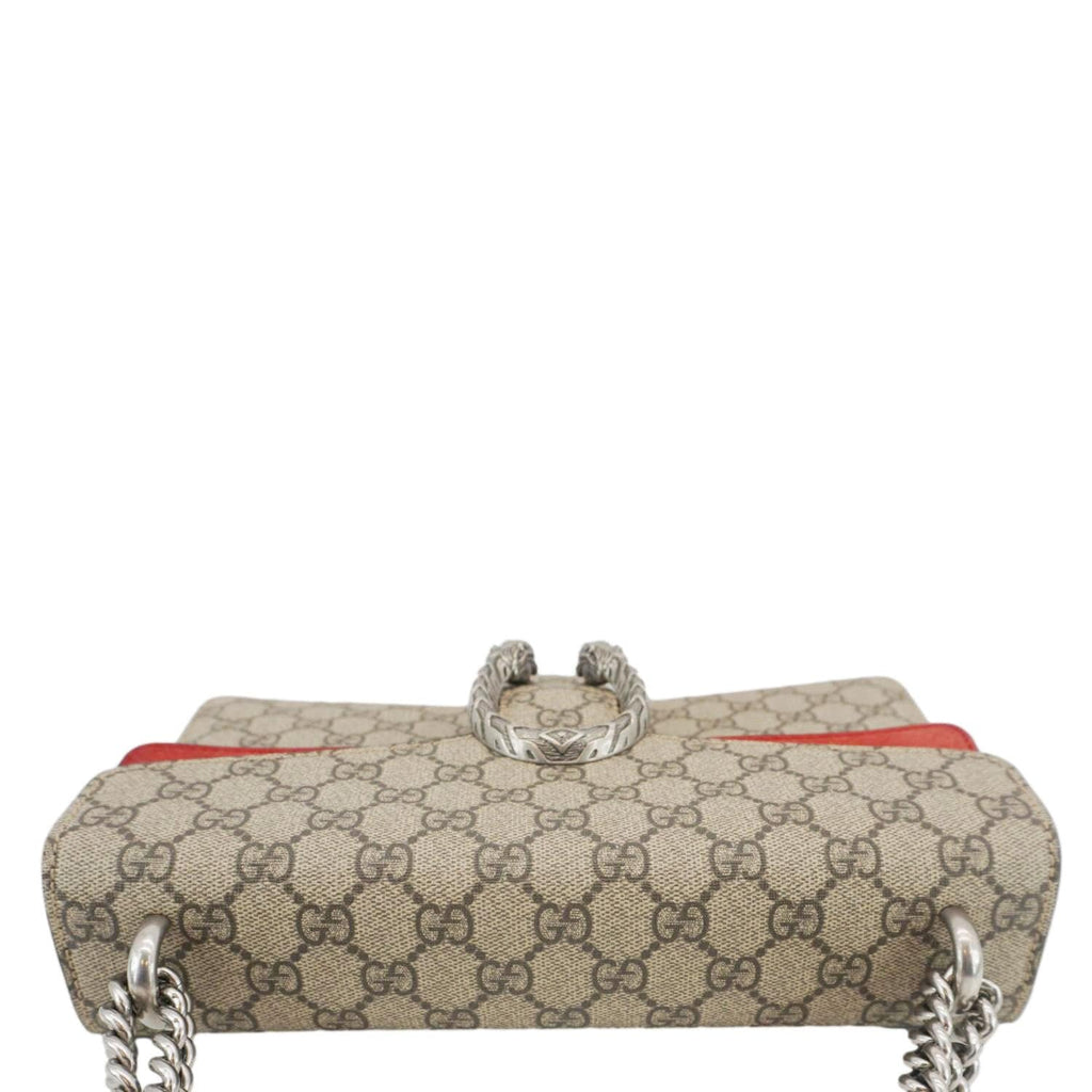 GUCCI Dionysus Small Gucci Supreme Canvas Shoulder Bag Beige 400249