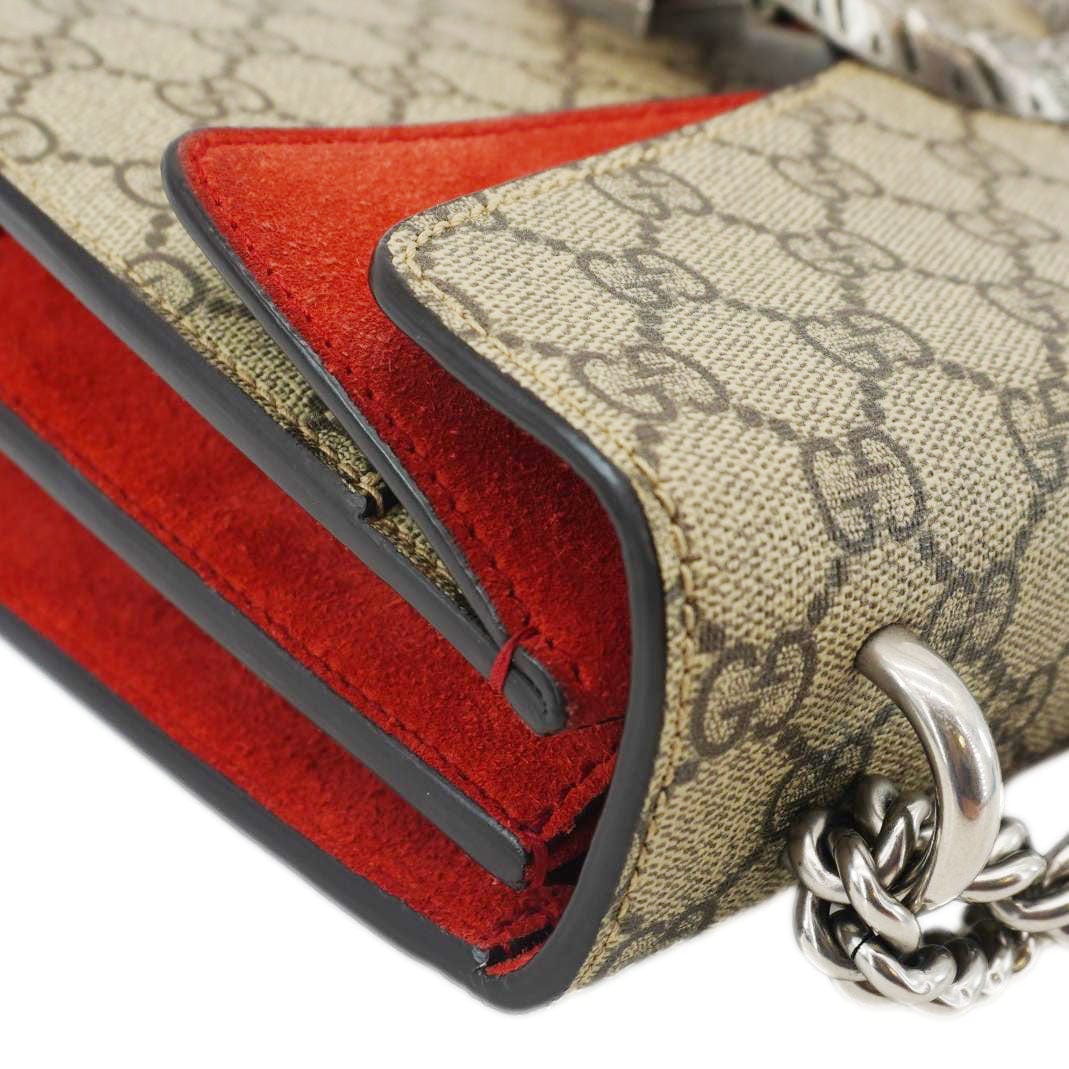 GUCCI Dionysus Small Gucci Supreme Canvas Shoulder Bag Beige 400249