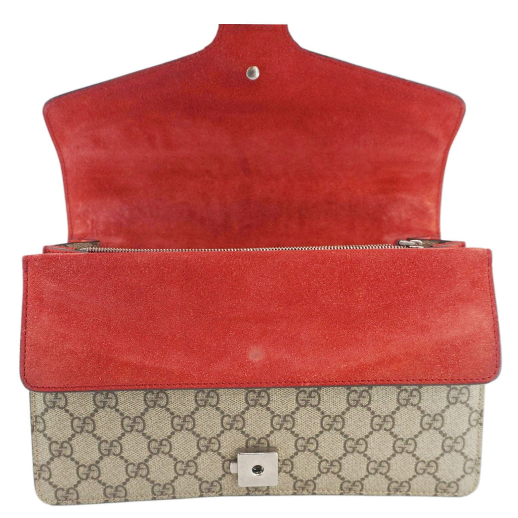 GUCCI Dionysus Small Gucci Supreme Canvas Shoulder Bag Beige 400249