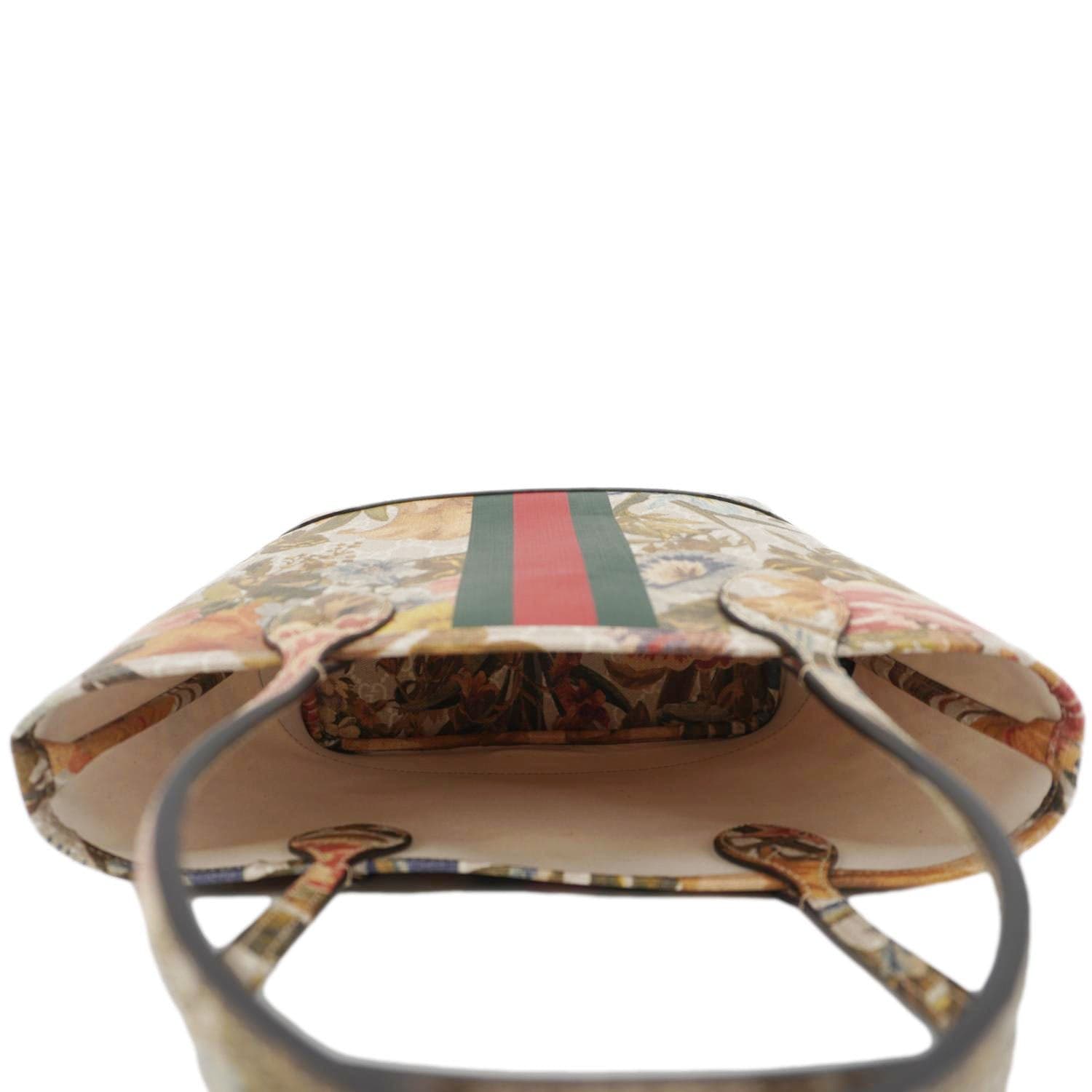 GUCCI Ophidia Small Gucci Supreme Flora Canvas Tote Bag Multicolor 726762