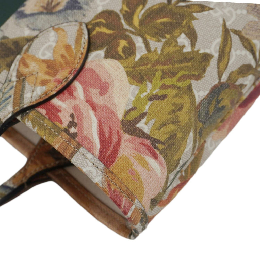 GUCCI Ophidia Small Gucci Supreme Flora Canvas Tote Bag Multicolor 726762