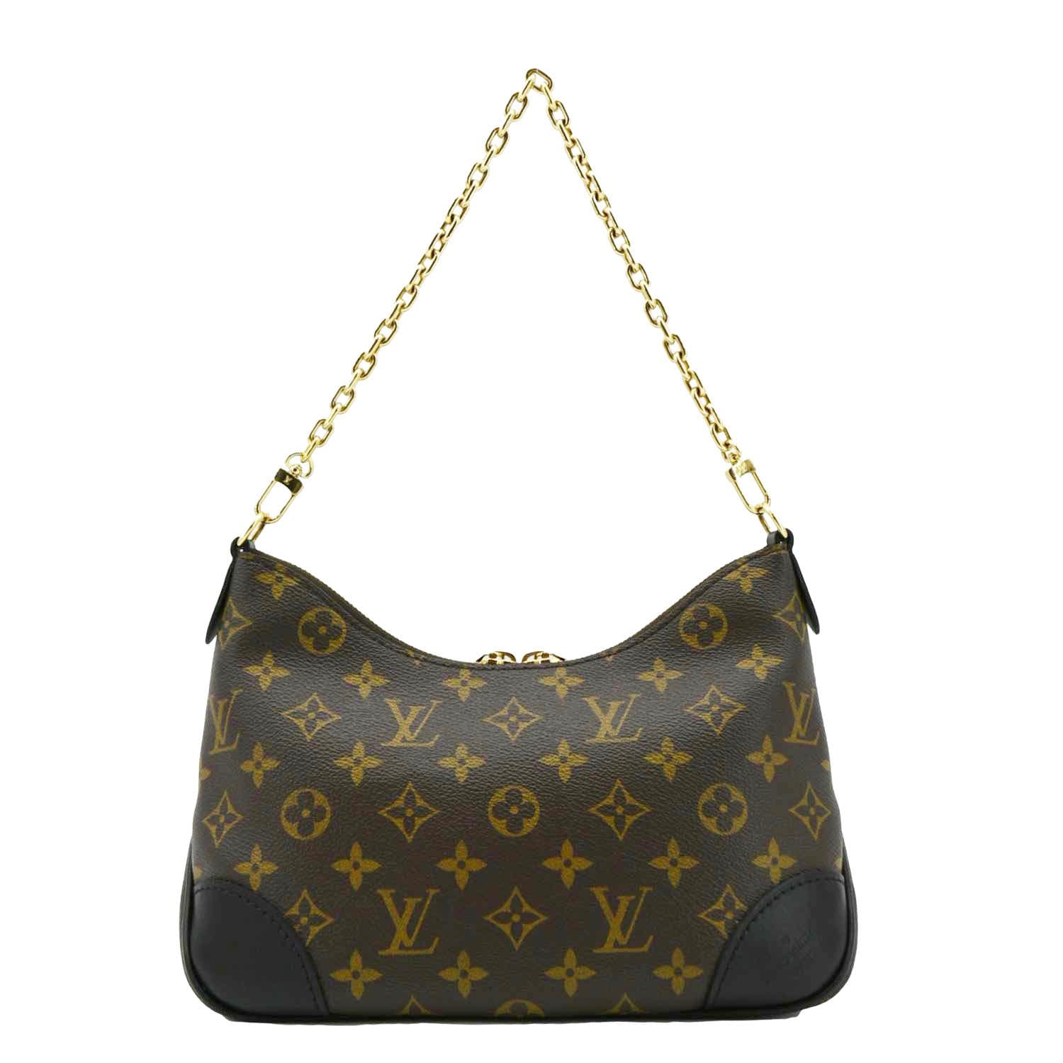 LOUIS VUITTON Boulogne Monogram Canvas Shoulder Bag Black