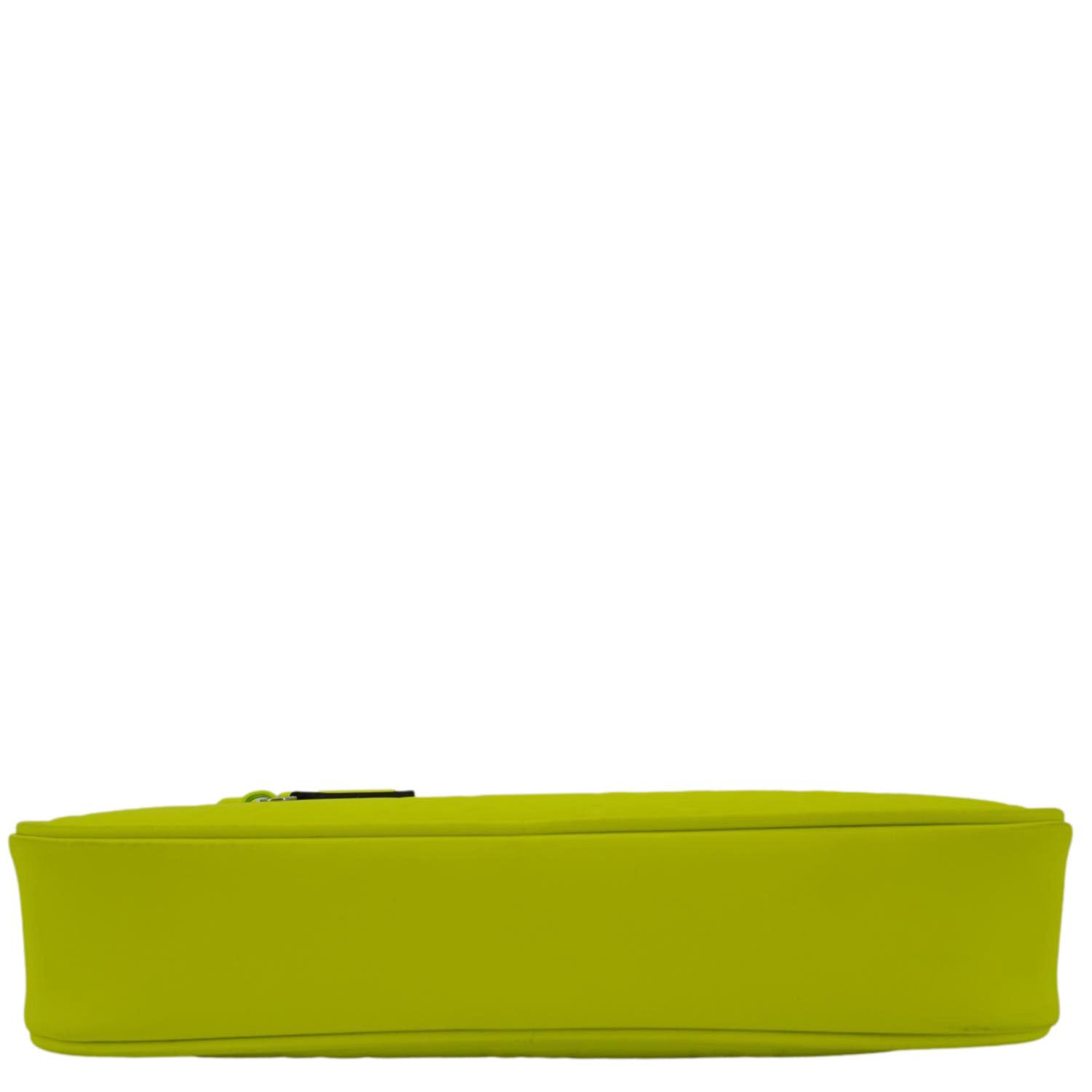 GUCCI Gucci Small Rubber Effect Leather Crossbody Bag Neon Yellow 771293