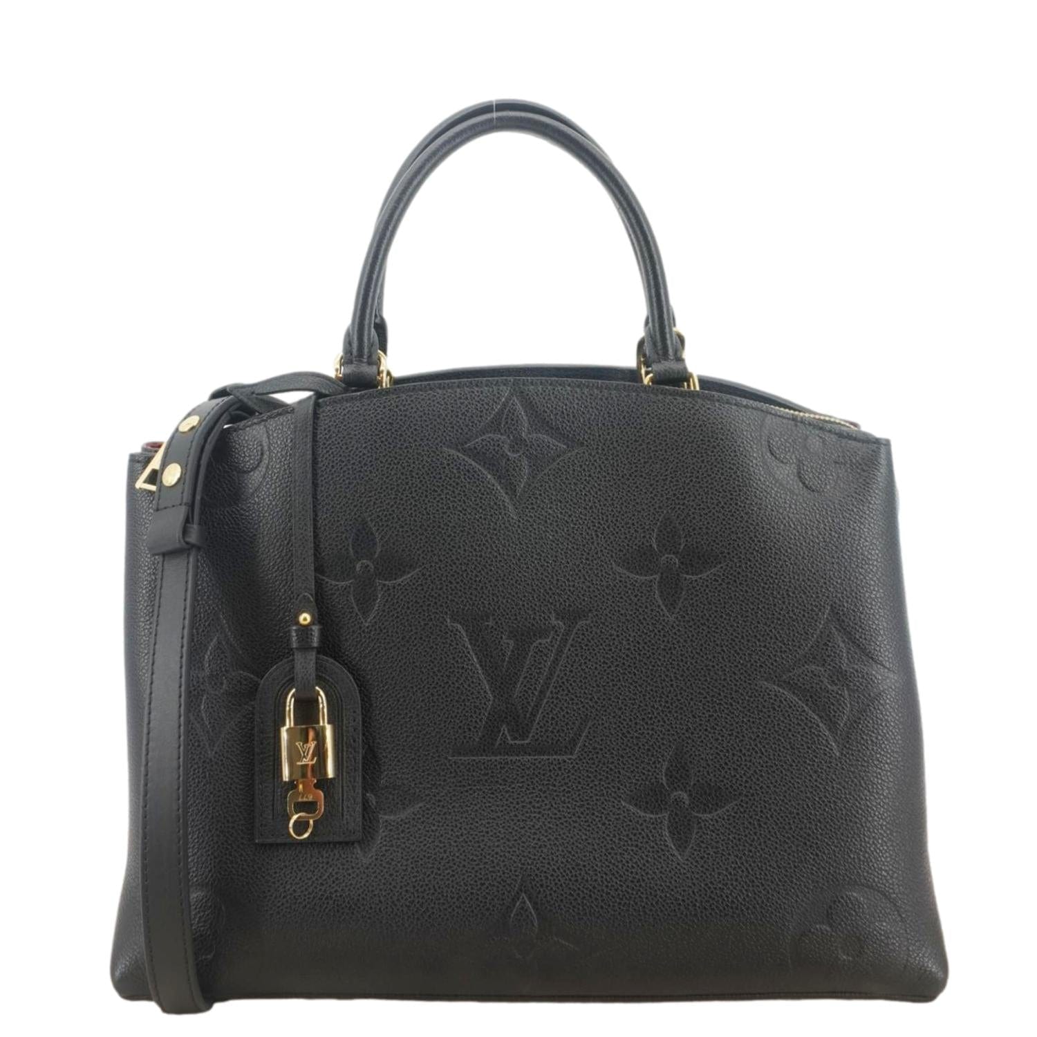 LOUIS VUITTON Grand Palais MM Monogram Empreinte Leather Shoulder Bag Black