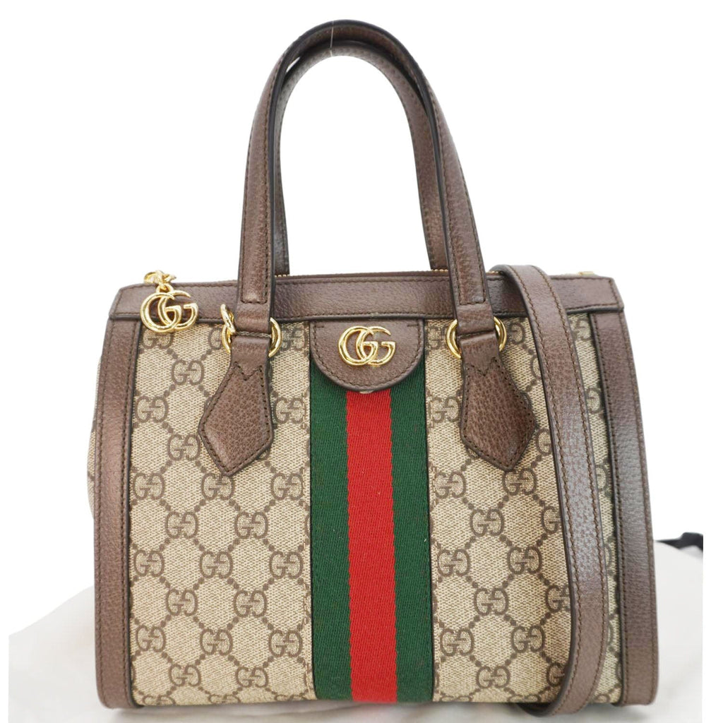 GUCCI Ophidia Gucci Supreme Canvas Tote Bag Beige 547551