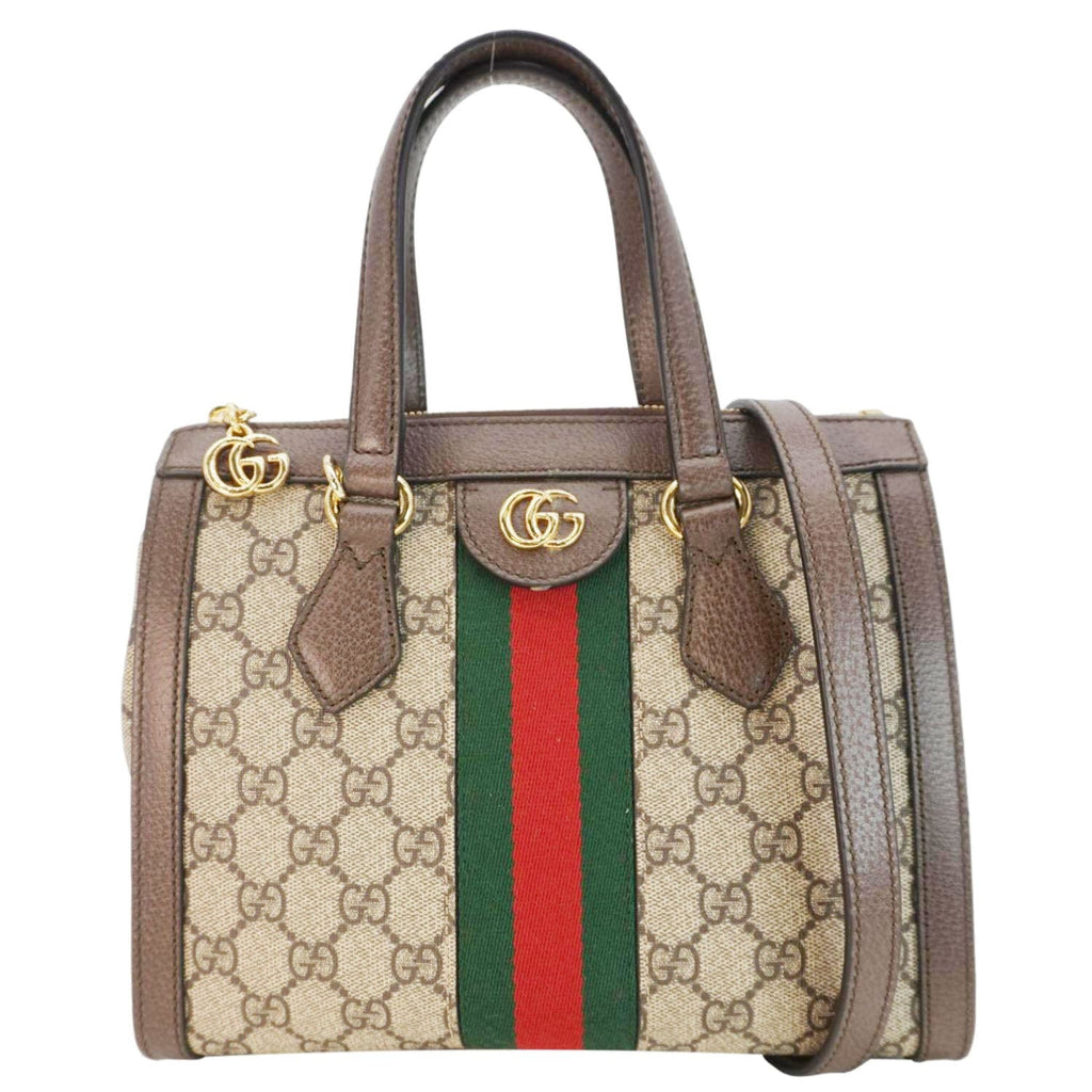 GUCCI Ophidia Gucci Supreme Canvas Tote Bag Beige 547551