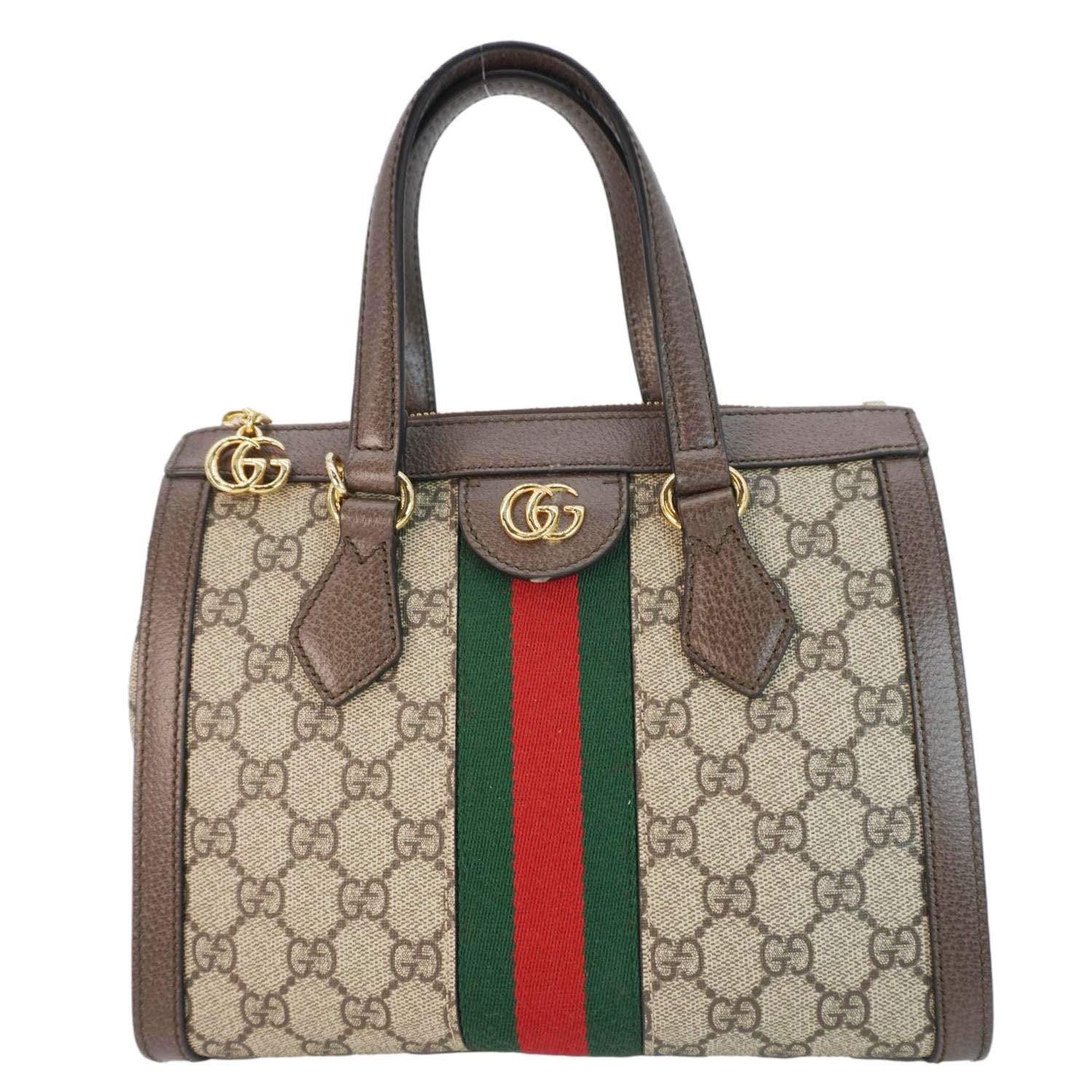 GUCCI Ophidia Gucci Supreme Canvas Tote Bag Beige 547551