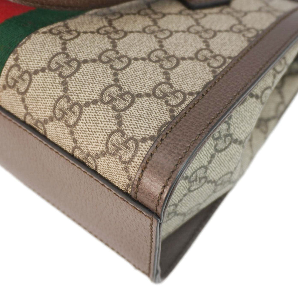 GUCCI Ophidia Gucci Supreme Canvas Tote Bag Beige 547551