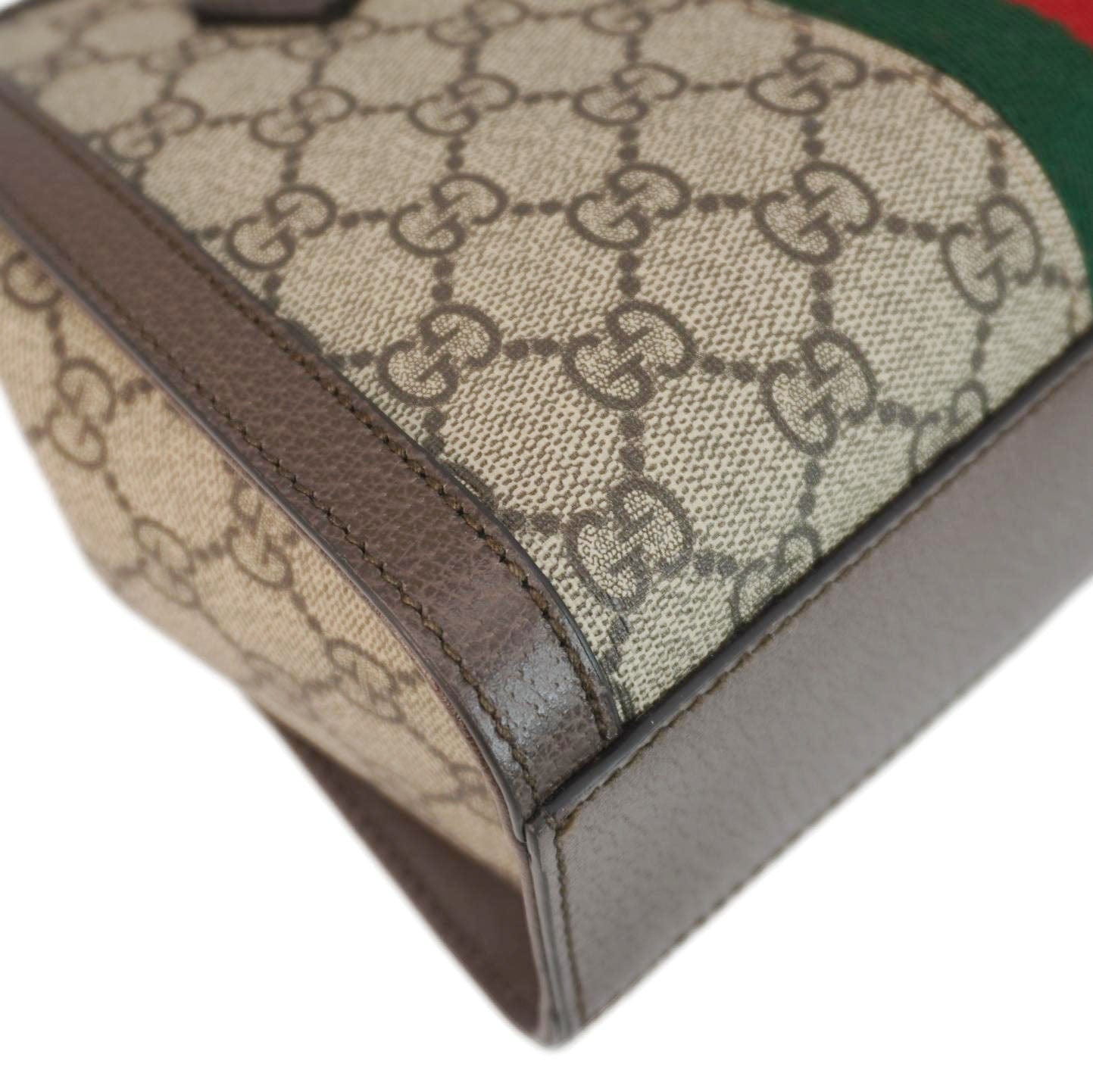 GUCCI Ophidia Gucci Supreme Canvas Tote Bag Beige 547551