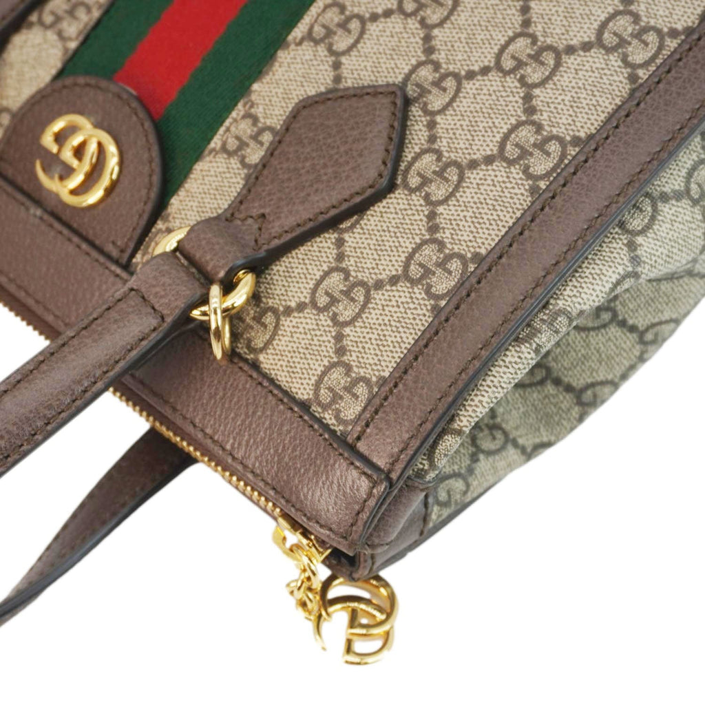 GUCCI Ophidia Gucci Supreme Canvas Tote Bag Beige 547551
