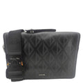 CHRISTIAN DIOR Lingot 22 CD Diamond Canvas Messenger Bag Black