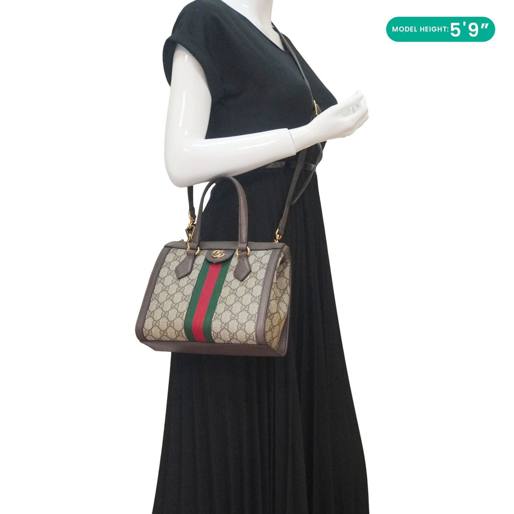 GUCCI Ophidia Gucci Supreme Canvas Tote Bag Beige 547551