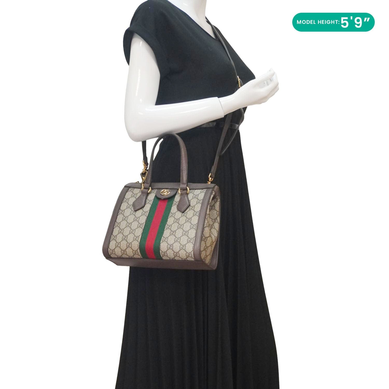GUCCI Ophidia Gucci Supreme Canvas Tote Bag Beige 547551