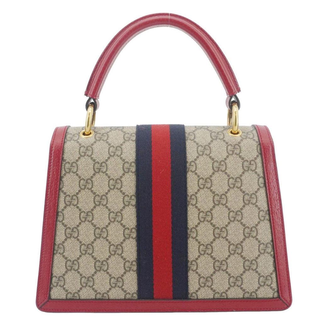 GUCCI Queen Margaret Bee Gucci Supreme Canvas Shoulder Bag Red 476541