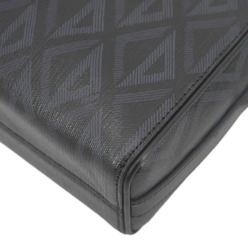 CHRISTIAN DIOR Lingot 22 CD Diamond Canvas Messenger Bag Black